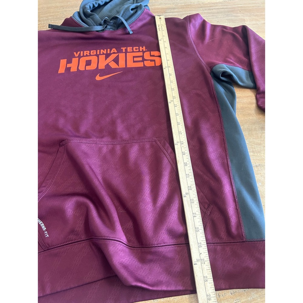 Nike Therma Fit Virginia‎ Tech Hokies Hoodie Maroon Orange Mens Large VT Gorp - Picture 8 of 8
